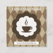 retro koffiediamantloyaliteitpunch klantenkaartje (Achterkant)