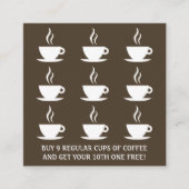 retro koffiediamantloyaliteitpunch klantenkaartje (Voorkant)