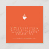 retro koffiediamantloyaliteitpunch klantenkaartje (Achterkant)