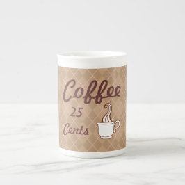 Retro koffiekop cadeau porselein kop