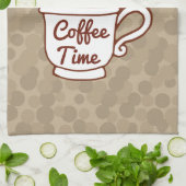 Retro koffiekop diner keuken theedoek cadeau (Gevouwen)