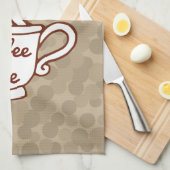 Retro koffiekop diner keuken theedoek cadeau (Quarter Fold)