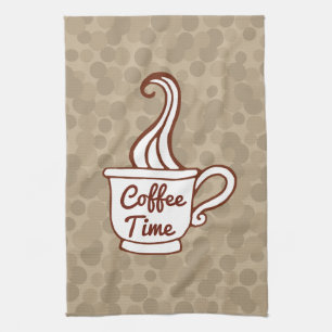 Retro koffiekop diner keuken theedoek cadeau