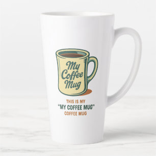 Retro koffiekop humoristisch ontwerp latte mok