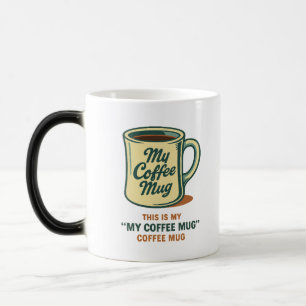 Retro koffiekop humoristisch ontwerp magische mok