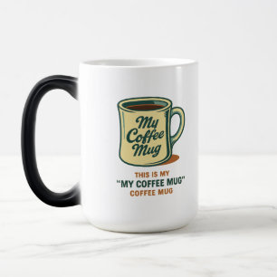 Retro koffiekop humoristisch ontwerp magische mok