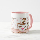 Retro koffiekop mok (Voorkant rechts)