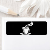 Retro koffiekopje & schotel etiket (Insitu)