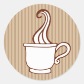 Retro koffiekopje Stickers (Voorkant)