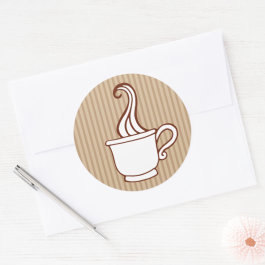 Retro koffiekopje Stickers (Envelop)