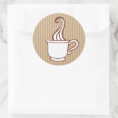 Retro koffiekopje Stickers (Tas)