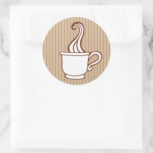 Retro koffiekopje Stickers (Tas)