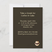 Retro koffiekopje Uitnodiging (Achterkant)