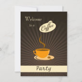 Retro koffiekopje Uitnodiging (Voorkant)