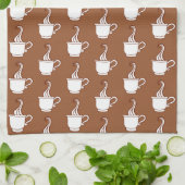 Retro koffiekopjes keukenhanddoek (Gevouwen)