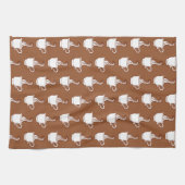 Retro koffiekopjes keukenhanddoek (Horizontaal)