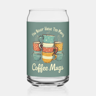 Retro koffiekopjes stapel illustratie blikvorm glas