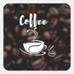 Retro Koffieliefhebber Sticker cafeïne club