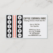 retro koffieloyaliteitsprogramma klantenkaartje (Achterkant)