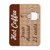 Retro koffiemagneet magneet (Verticaal)