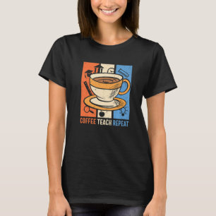 Retro Koffieopleiding herhaling caffeine-adviseur T-shirt