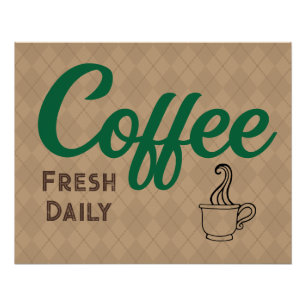 Retro koffieposter perfect poster