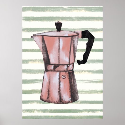 Retro koffiepot poster (Voorkant)