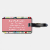 Retro Koffiepotten en cups Patroon Bagagelabel (Achterkant horizontaal)