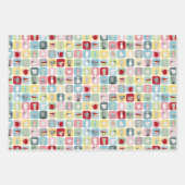 Retro Koffiepotten en cups Patroon Inpakpapier Vel (Voorkant 2)