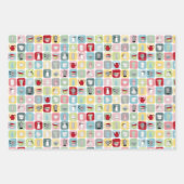 Retro Koffiepotten en cups Patroon Inpakpapier Vel (Voorkant)