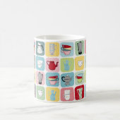 Retro Koffiepotten en cups Patroon Koffiemok (Center)