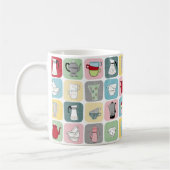 Retro Koffiepotten en cups Patroon Koffiemok (Links)