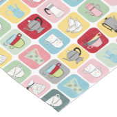 Retro Koffiepotten en cups Patroon Korte Tafelloper (Hoek)