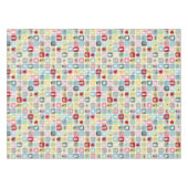 Retro Koffiepotten en cups Patroon Tafelkleed (Voorkant (Horizontaal))