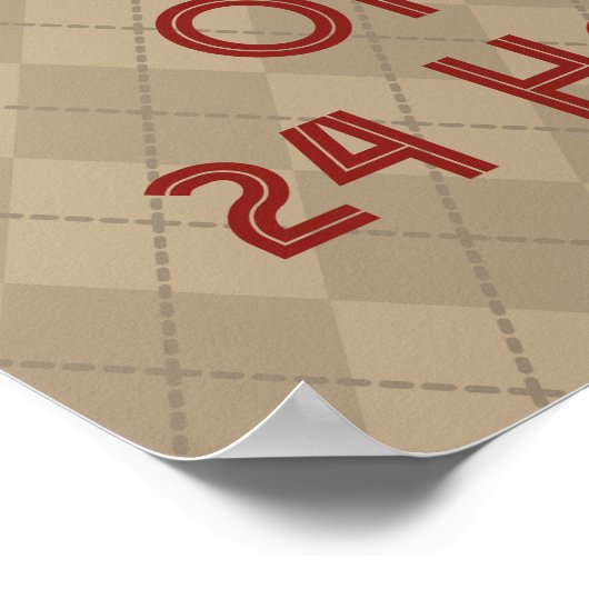 Retro koffieshop bord kunst  poster (Hoek)