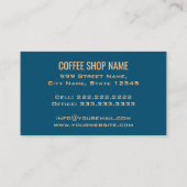 Retro Koffiewinkel  Cafe Coffeehouse Visitekaartje (Achterkant)