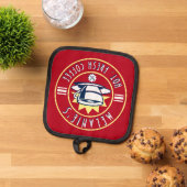 Retro Koffiewinkel Café Diner Sjabloon Pannenlap (Top down)