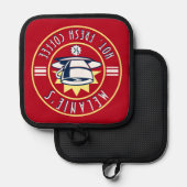 Retro Koffiewinkel Café Diner Sjabloon Pannenlap (Voorkant / Achterkant)