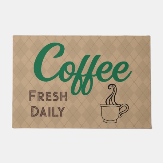 Retro koffiezaak deurmat (Voorkant)