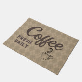 Retro koffiezaak deurmat vloerkleed (Schuin)