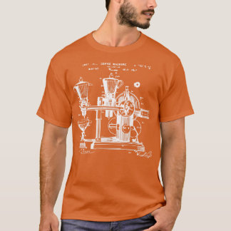 retro koffiezetapparaat ontwerp t-shirt