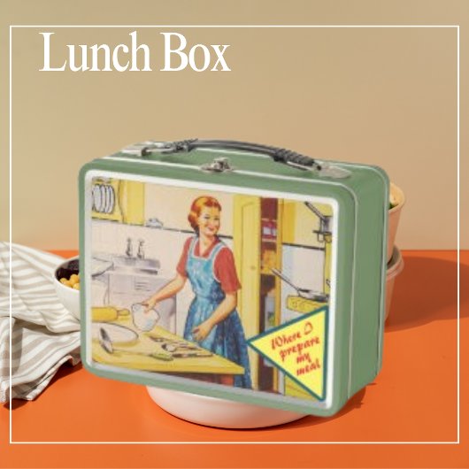 Retro Koken Keuken Vrouw Lunch Boxen