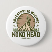 Retro Koko Hoofdwandeling Ronde Button 7,6 Cm (Voorkant)