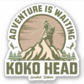 Retro Koko Hoofdwandeling Sticker (Voorkant)