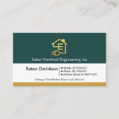 Retro kolomlagen elektrisch visitekaartje (Voorkant)