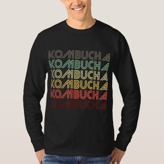 Retro Kombucha Hippie Healthy Drink Support T-shirt (Voorkant)