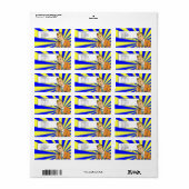 retro-komische adresetiketten etiket (Full Sheet)