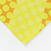 retro komische gele achtergrondraster halve gradië fleece deken (Hoek)