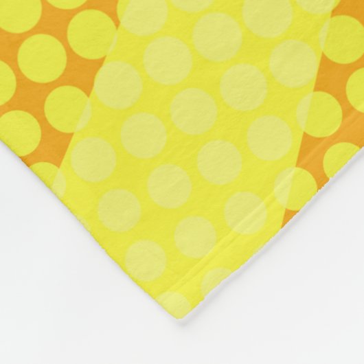 retro komische gele achtergrondraster halve gradië fleece deken (Hoek)