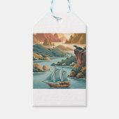 Retro Komodo-eiland Indonesië Cadeaulabel (Voorkant)